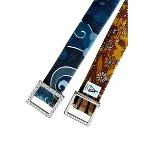 Set of 2 colorful belts by AS Designs